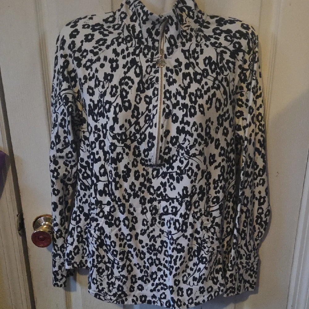 Lilly Pulitzer Black and White Utility Jacket